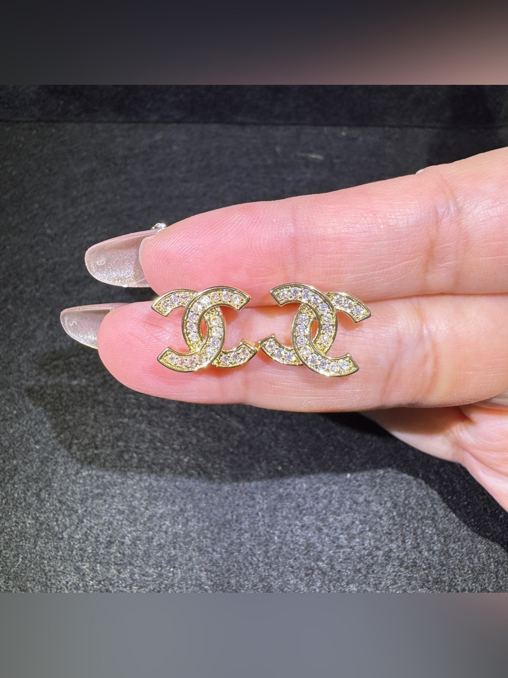 S925 Posts Gold CZ Interlocking Stud Earrings